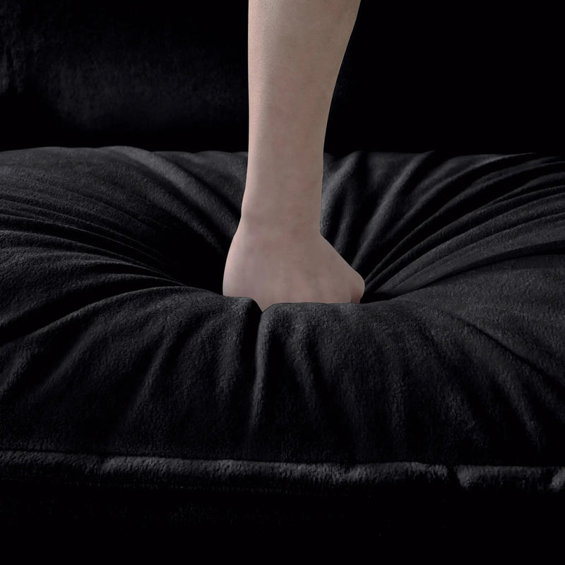 Luxury Chenille Ottoman with Double-Layer Cushion by HouseOfZazla