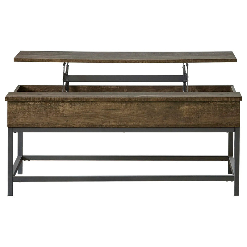 Byers 2-piece Lift Top Coffee and End Table Set Brown Oak by Unique Piece Furniture