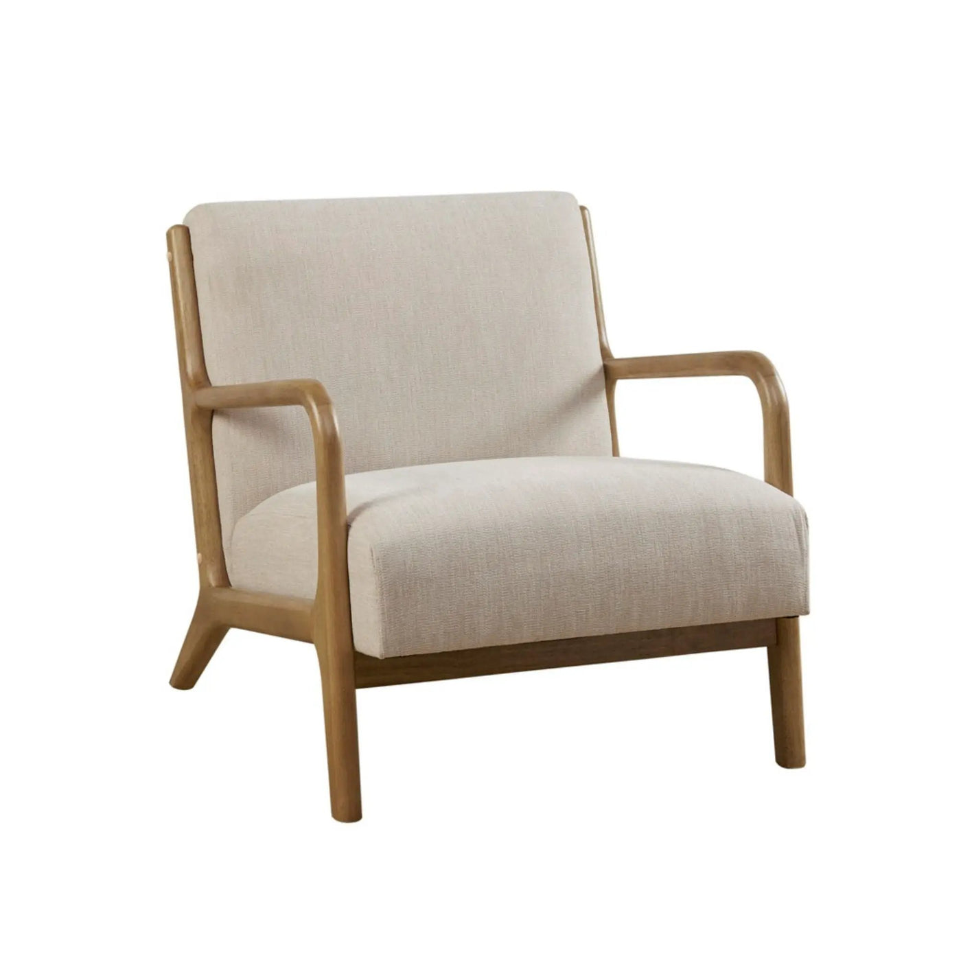 Mid-Century Style Lounge Chair With Upholstered Seat by HouseOfZazla