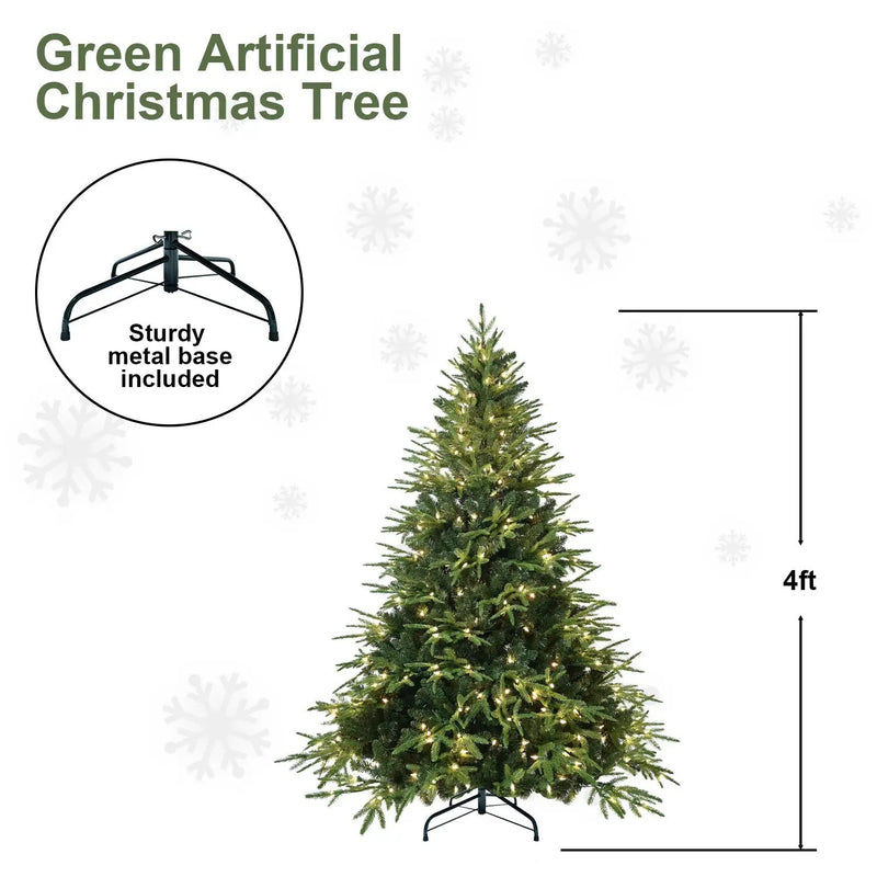 6.5ft Pre-Lit Artificial Christmas Tree with 450 Warm Lights by HouseOfZazla