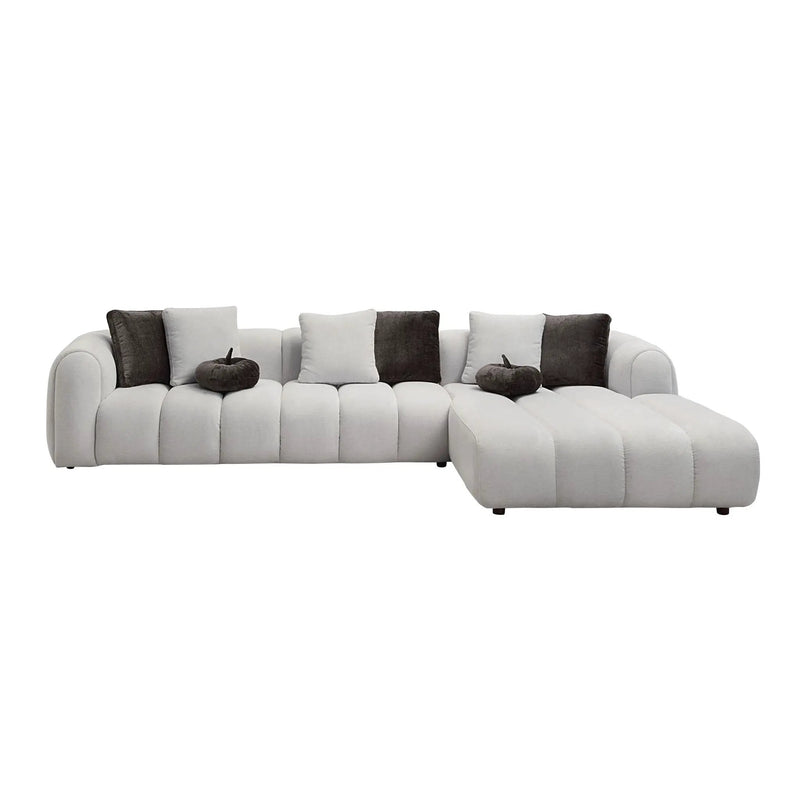 Manilla - Sectional Sofa With 8 Pillows - Ivory White by Unique Piece Furniture