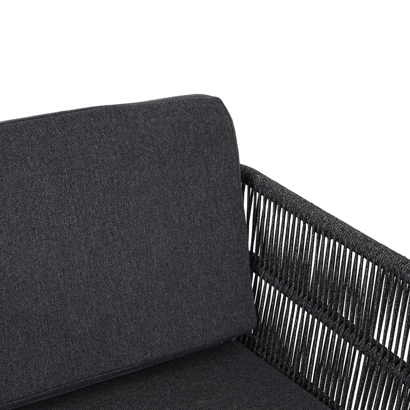 7 Piece Outdoor Dining Set With Table And 6 Chairs - Black / Teak / Gray by HouseOfZazla