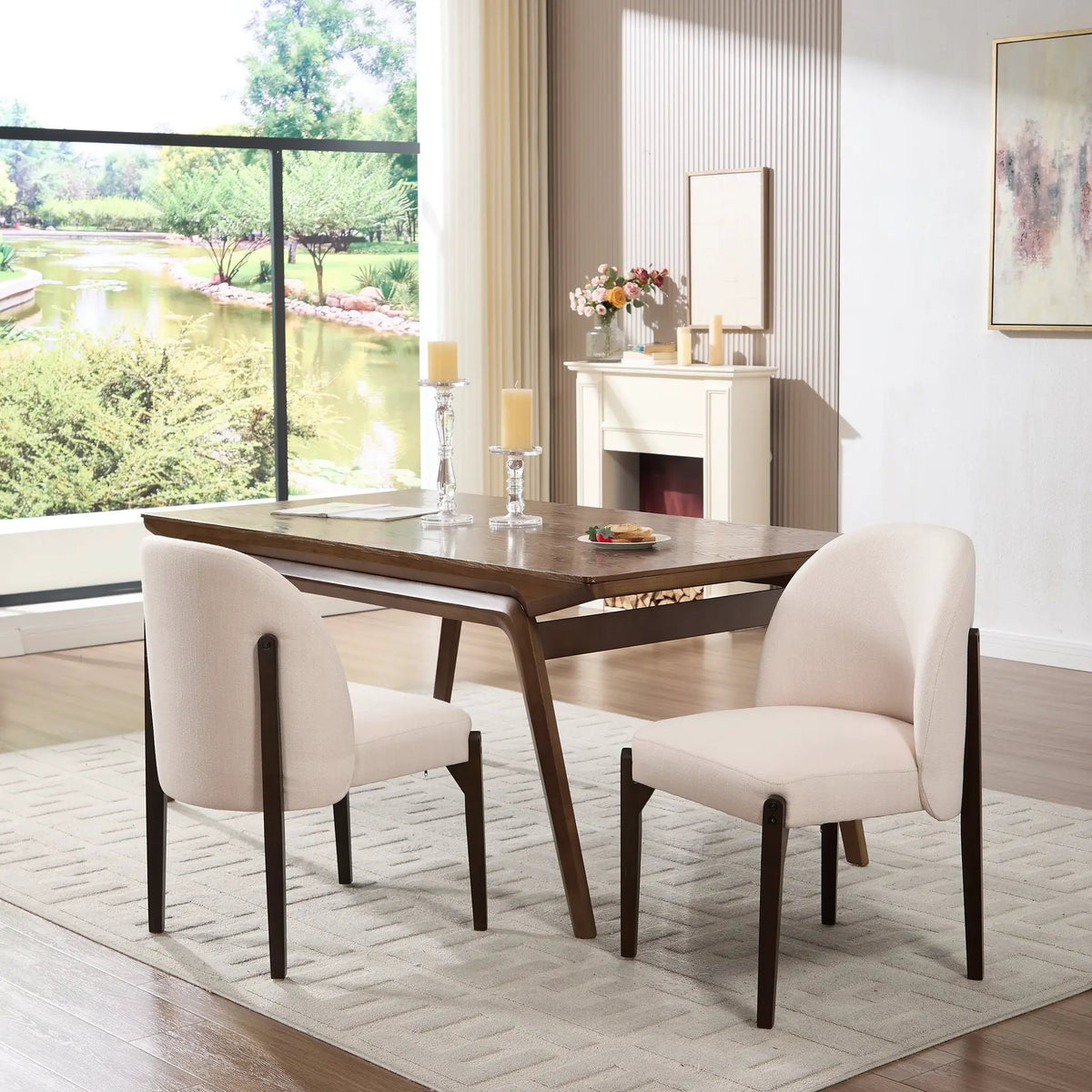 Wooden Dining Chairs Set of 2 by HouseOfZazla