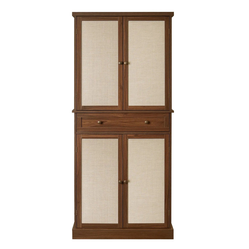 4 Door Storage Cabinet With 1 Drawer, With 4 Adjustable Inner Shelves by Unique Piece Furniture