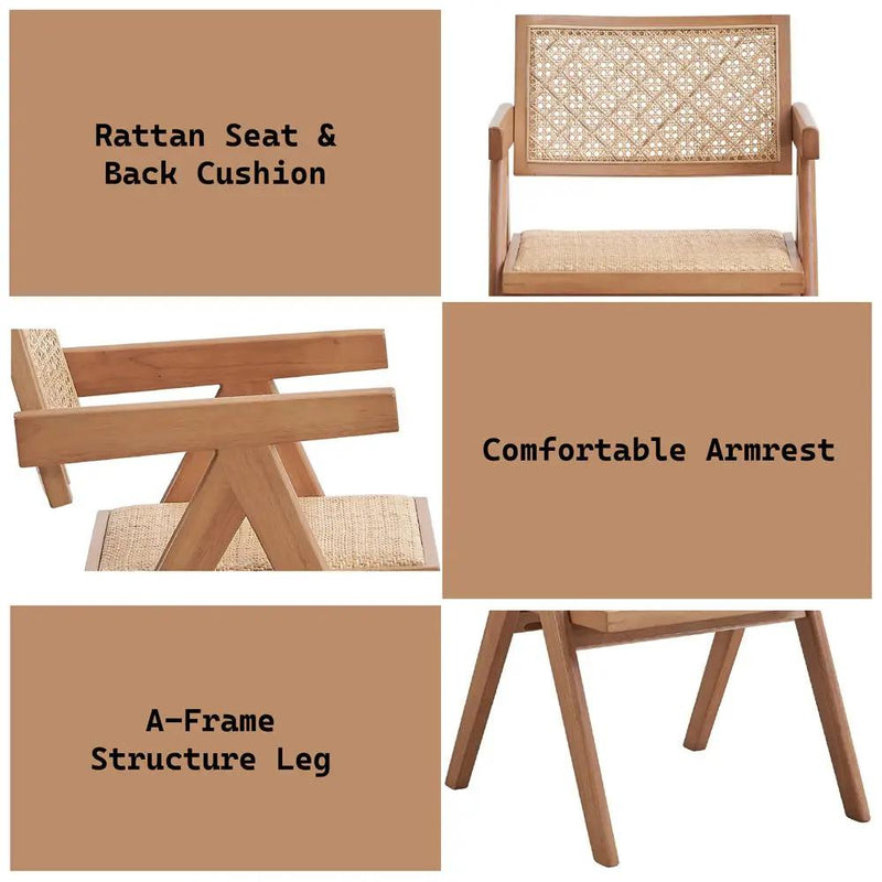 Velentina - Arm Chair (Set of 2) - Rattan & Natural by Unique Piece Furniture