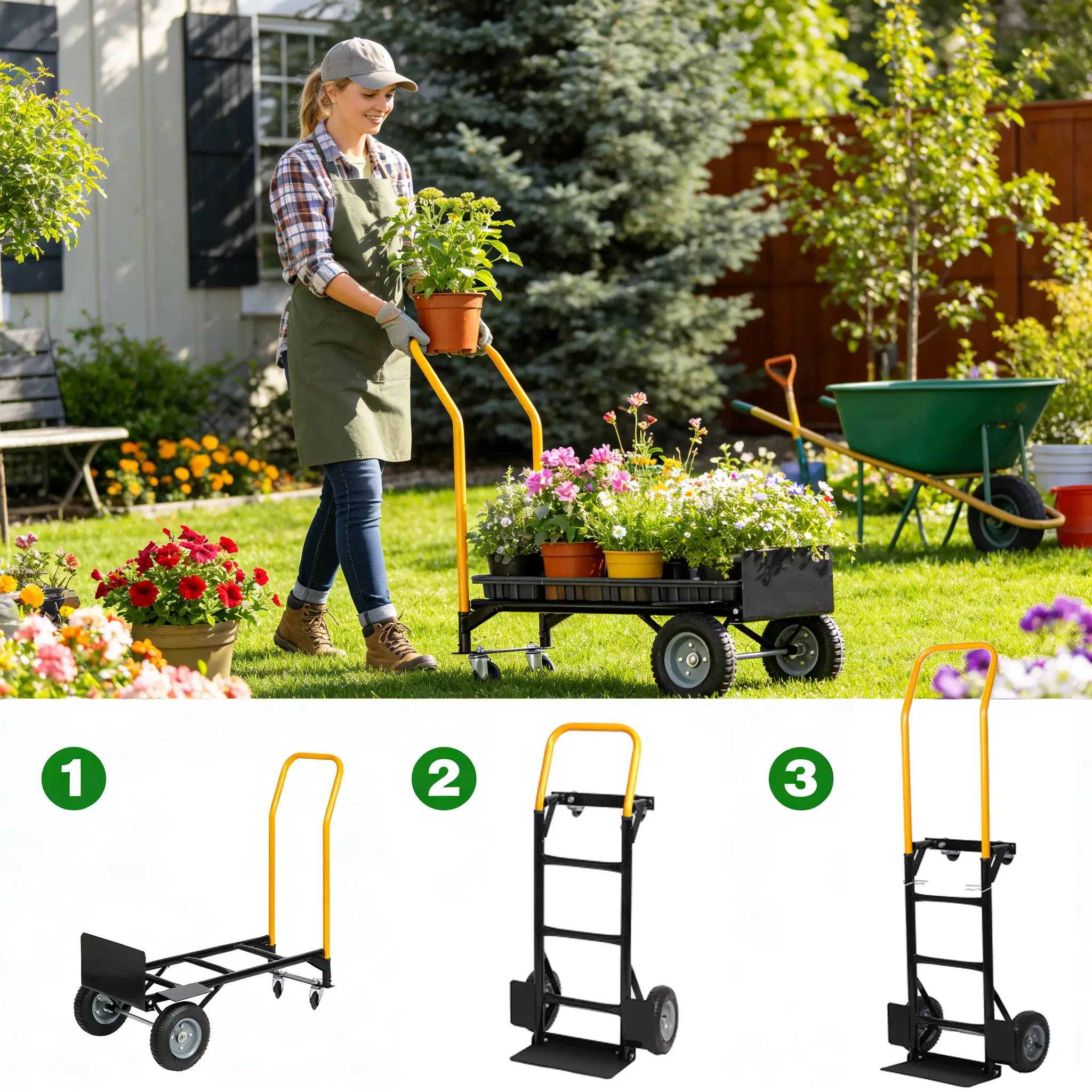 Heavy Duty Dual Purpose Hand Truck Dolly Cart by HouseOfZazla