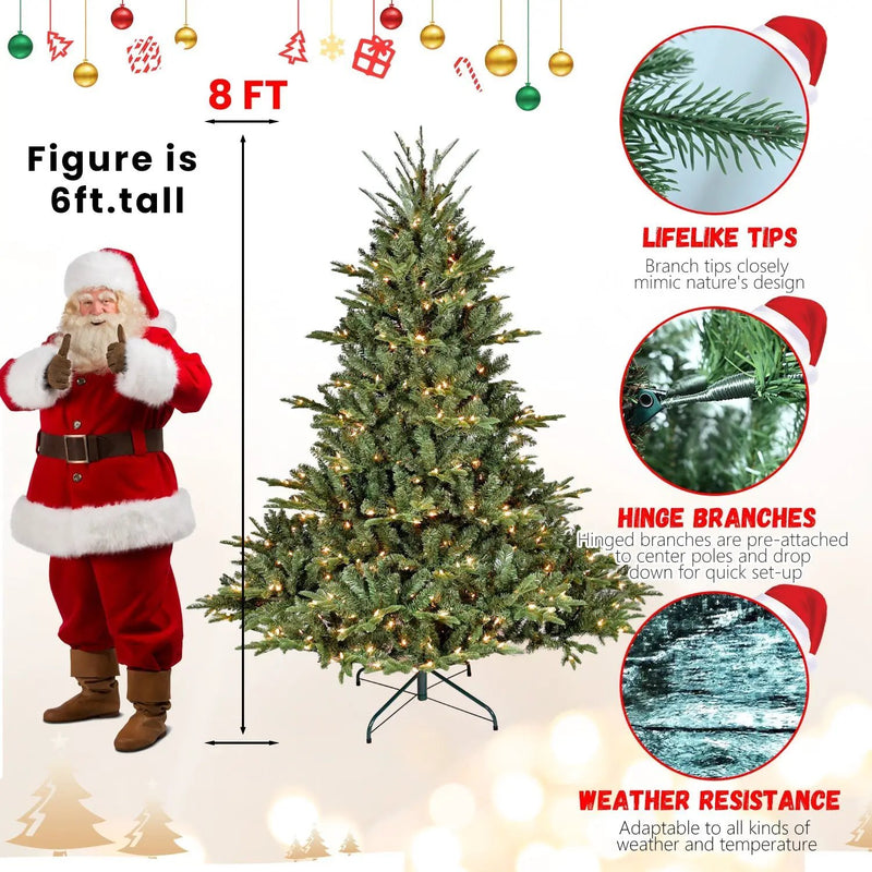 5FT The Full-Bodied Pre-Lit Evergreen Christmas Tree by HouseOfZazla