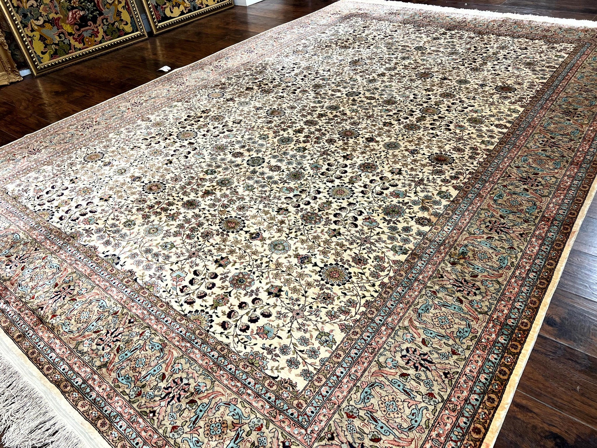 Wonderful Turkish Silk Rug 8x12, Handmade, Fine 320 KPSI by Jewel Rugs