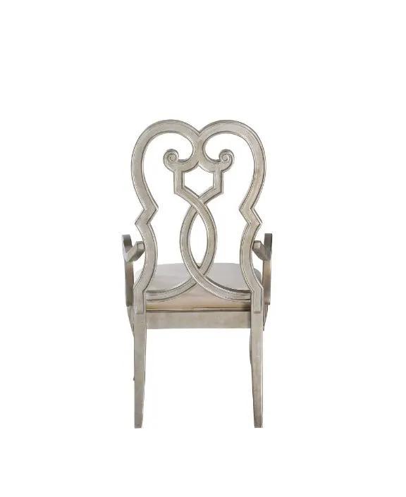 Esteban - Arm Chair (Set of 2) - Ivory Velvet & Antique Champagne by Unique Piece Furniture