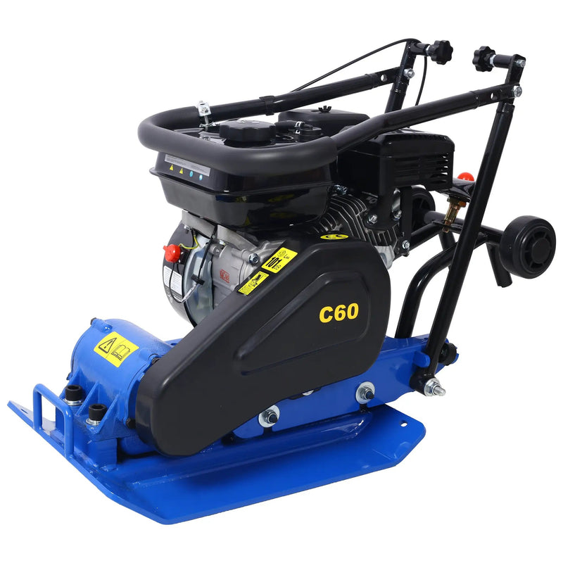 212cc Gas Vibration Plate Compactor with Built-in Wheel by HouseOfZazla