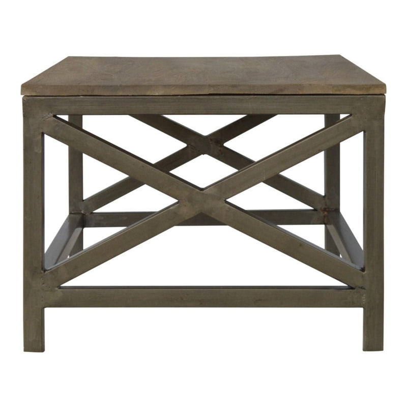 Cross Metal Coffee Table - Pewter by HouseOfZazla