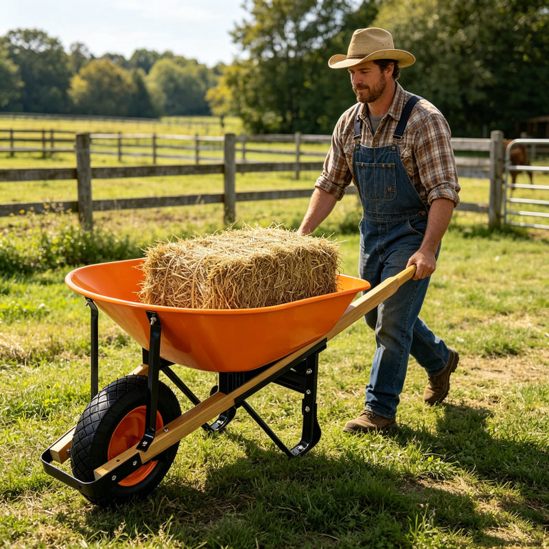 Steel Tray Wheel Barrow by HouseOfZazla
