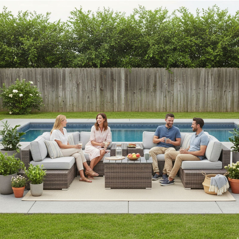 Wicker Sectional Seating Group With Cushions by HouseOfZazla