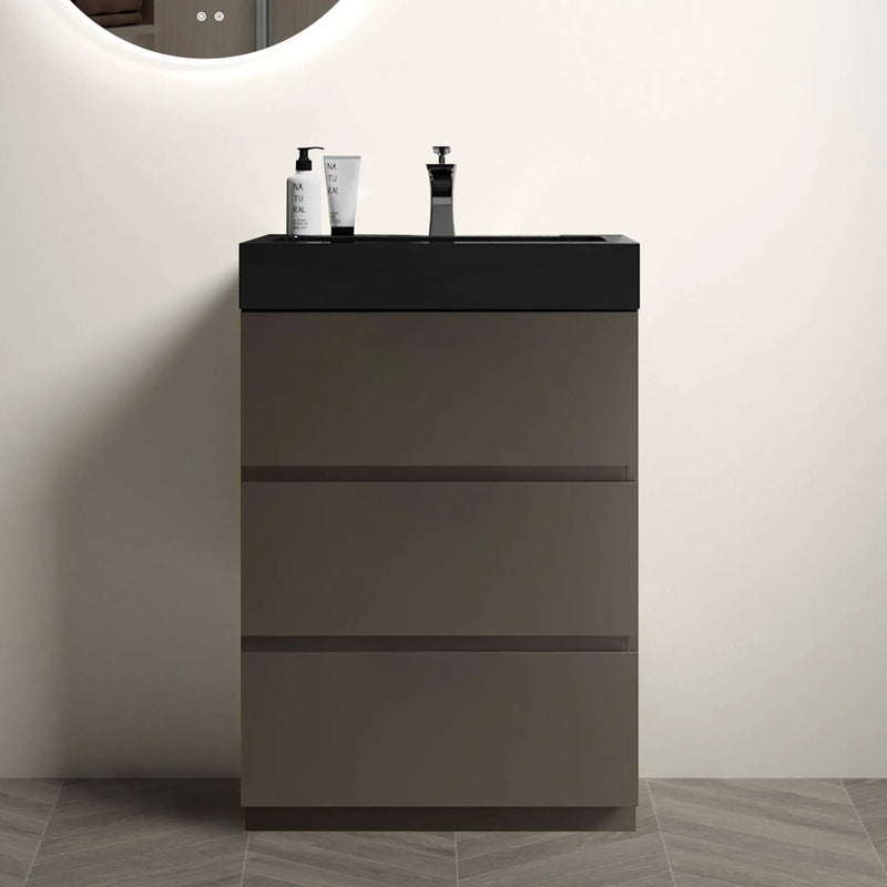 Alice - Bathroom Vanity With Sink, Large Storage Freestanding Bathroom Vanity For Modern Bathroom, One-Piece Sink Basin Without Drain And Faucet by HouseOfZazla
