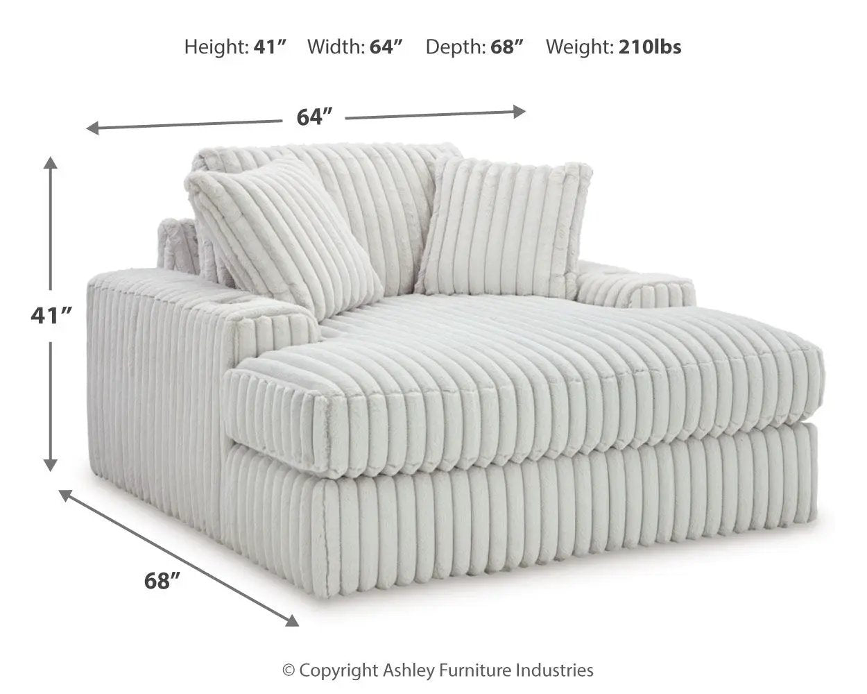 Stupendous - Oversized Chaise - Alloy by Unique Piece Furniture