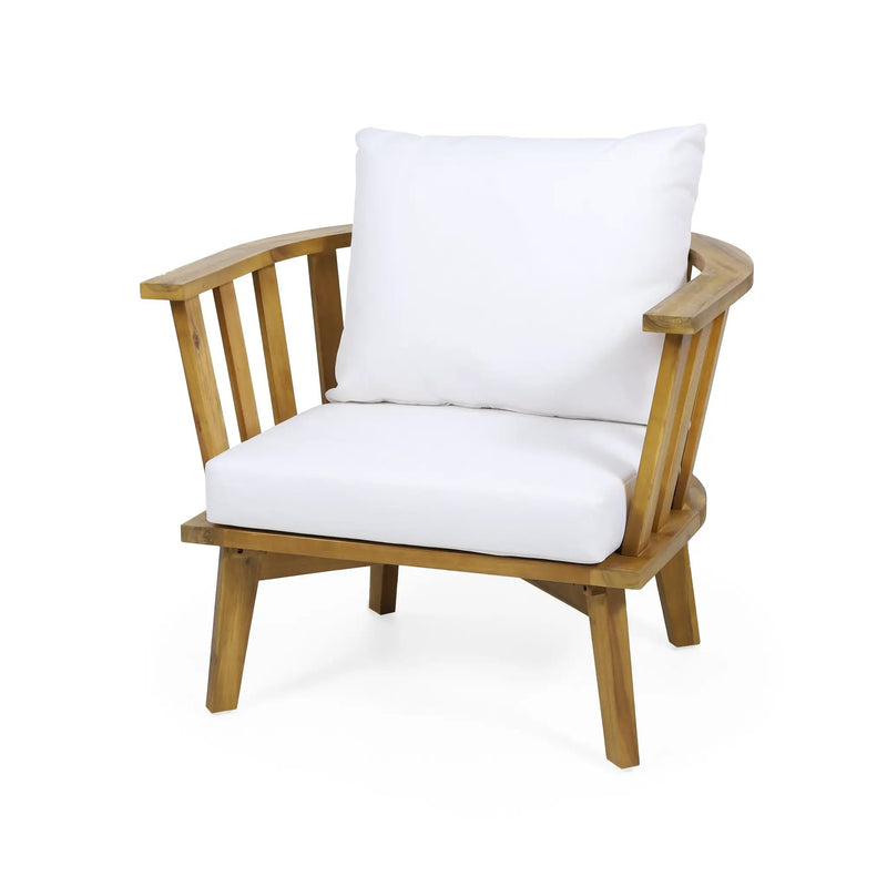 4-Pieces Acacia Wood Patio Furniture Set with Cushions by HouseOfZazla