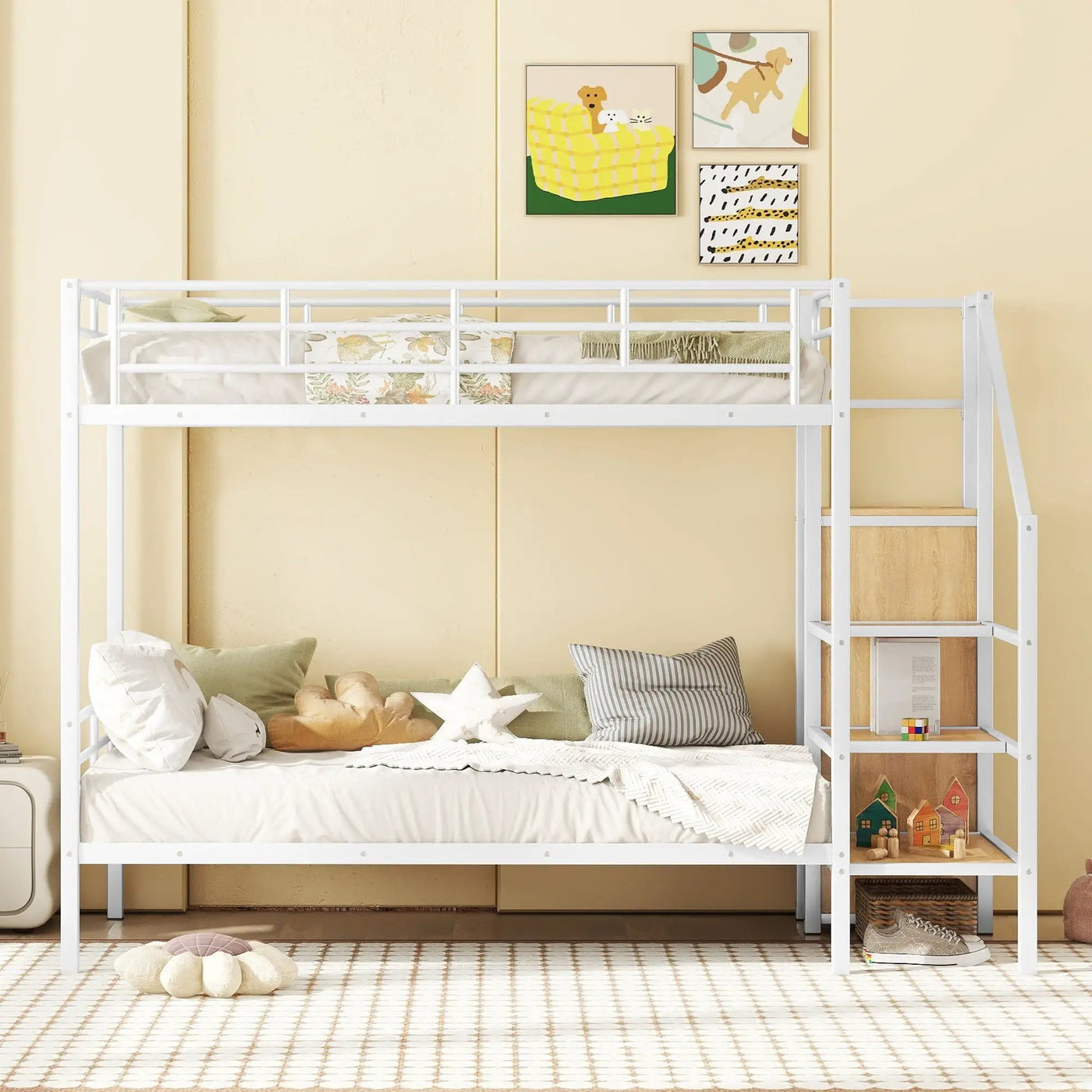 Bunk Bed With Lateral Storage Ladder And Wardrobe by Unique Piece Furniture