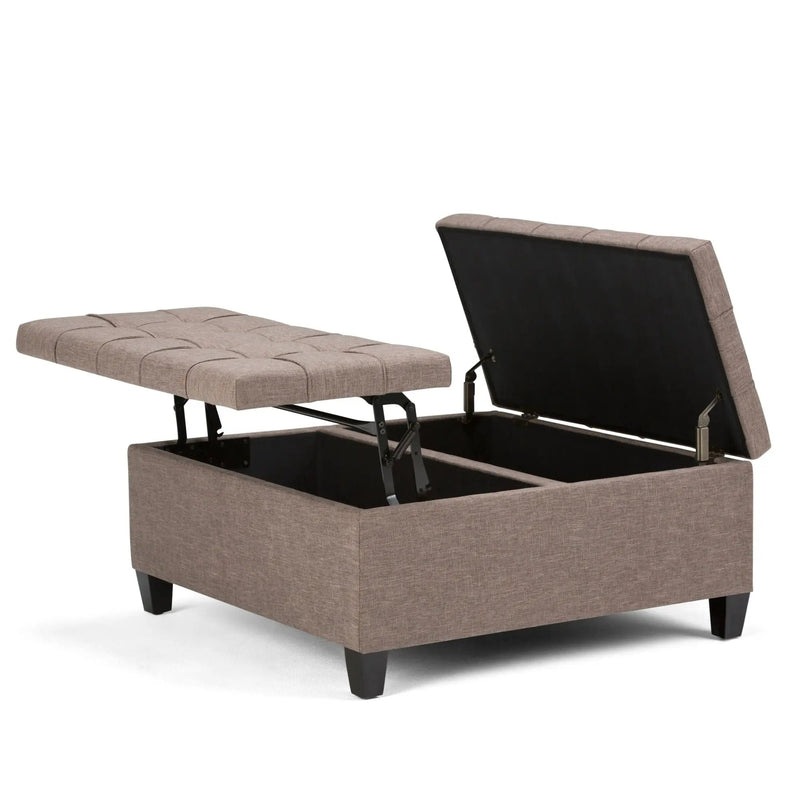 Harrison - Coffee Table Storage Ottoman - Tanners Brown by Unique Piece Furniture