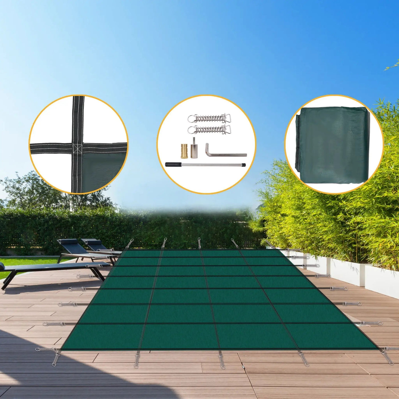 Inground Rectangle Winter Safety Pool Cover by HouseOfZazla