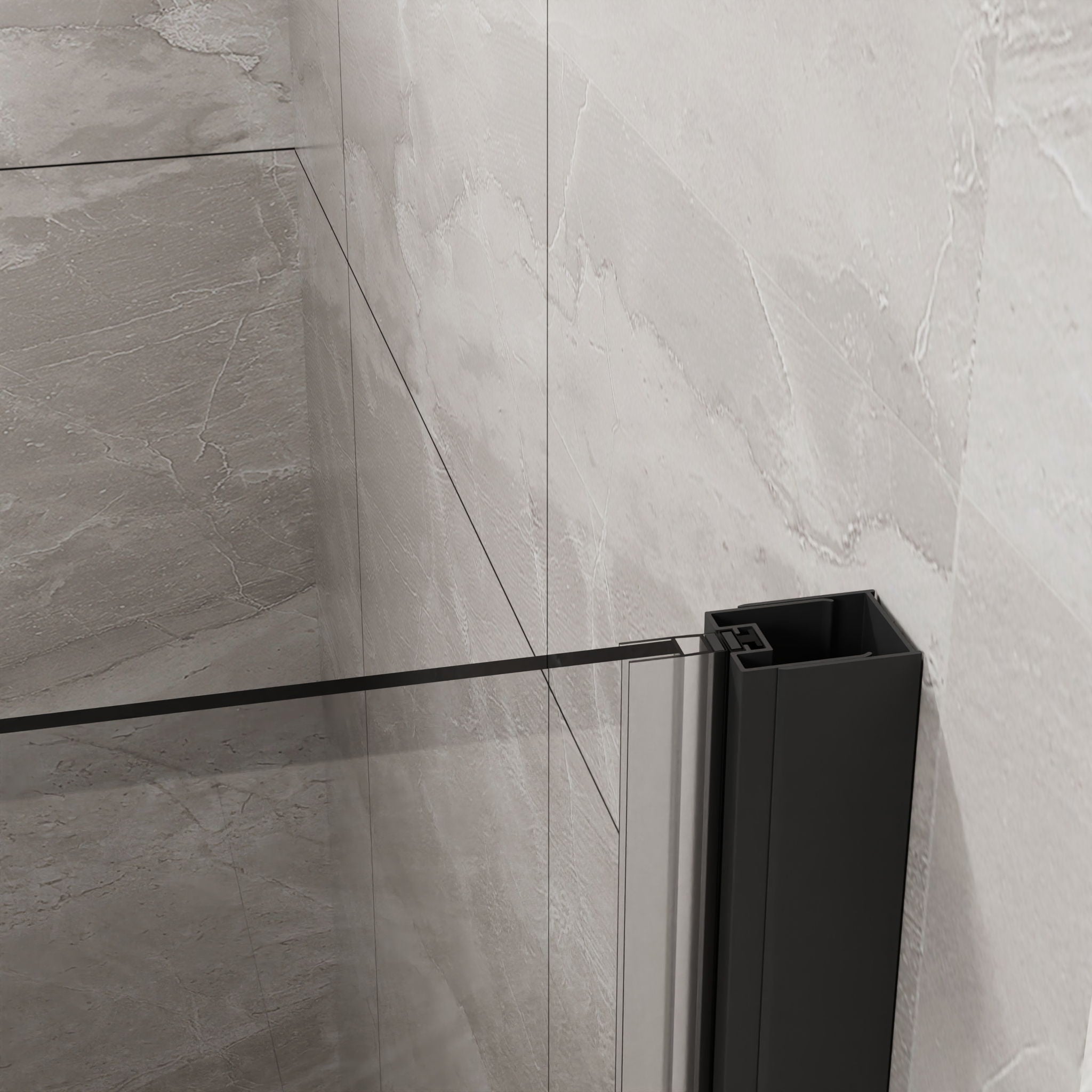 Bifold Frameless Glass Shower Door With Pivot Swing Panel, Tempered Clear Glass by HouseOfZazla