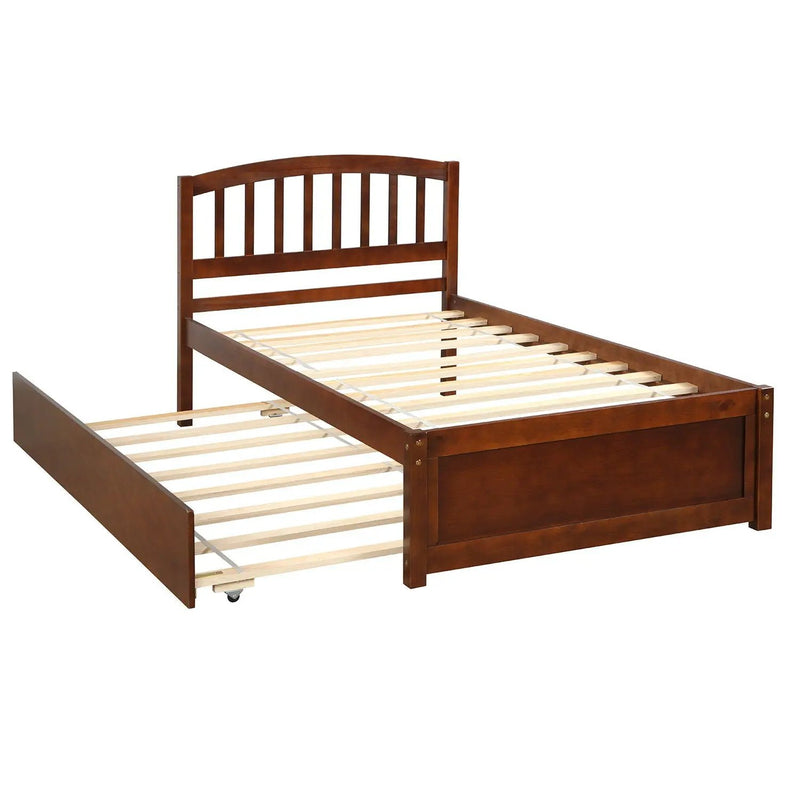 Platform Bed Wood Bed Frame With Trundle by HouseOfZazla