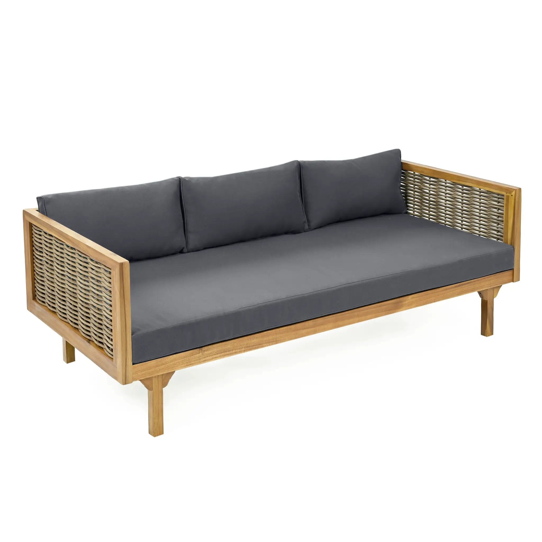 Claremont 3 Seater Daybed With Rattan Arms by HouseOfZazla