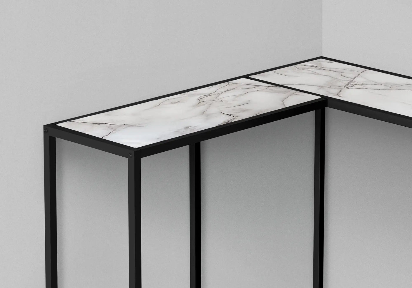 Corner Accent Console Table For Entryway, Unique L-Shaped Design by Unique Piece Furniture