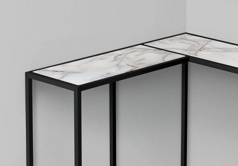 Corner Accent Console Table For Entryway, Unique L-Shaped Design by HouseOfZazla