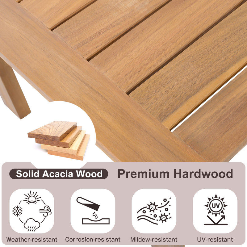 Outdoor 2-Piece Acacia Wood Patio Chat Set by HouseOfZazla
