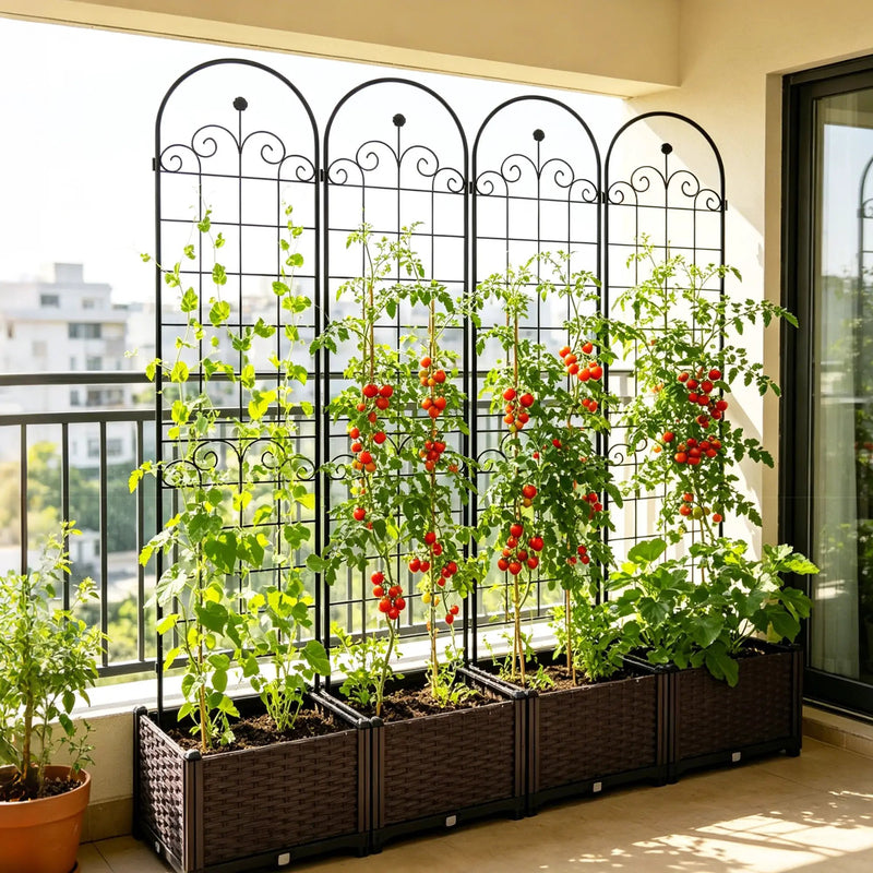 4 Pack Metal Garden Trellis for Climbing Plants by HouseOfZazla