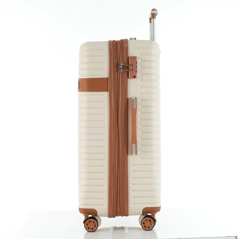 4 Piece Luggage Suitcase Set, Hard Shell Lightweight Expandable Travel Luggage With 4 Packing Cubes by HouseOfZazla