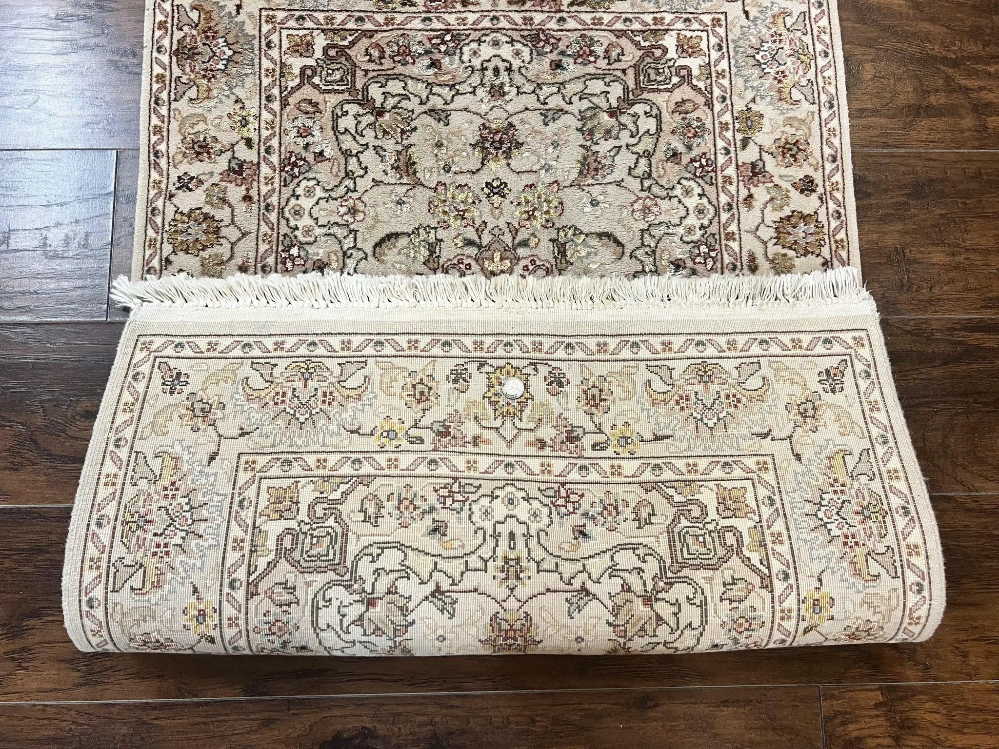 Sino Persian Rug 2.5 x 4, Hand Knotted Oriental Carpet, Small Persian Rug, Floral Medallion, Wool, Vintage by Jewel Rugs