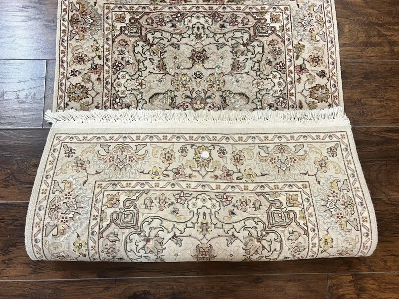 Sino Persian Rug 2.5 x 4, Hand Knotted Oriental Carpet, Small Persian Rug, Floral Medallion, Wool, Vintage by Jewel Rugs
