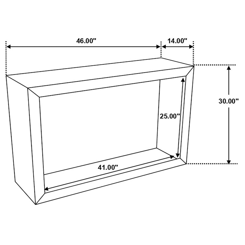 Benton Rectangular Solid Wood Sofa Console Table Natural by Unique Piece Furniture
