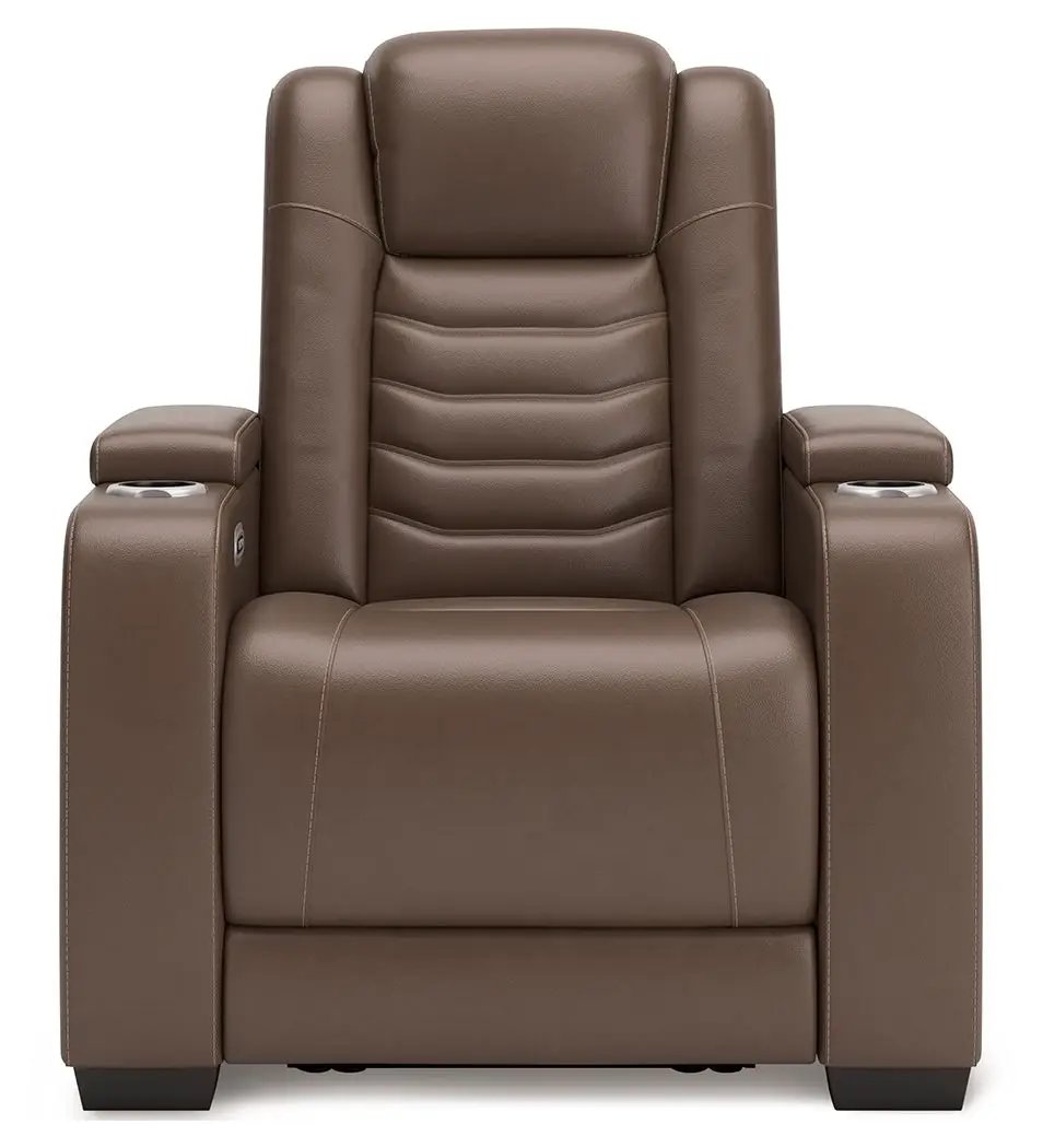 High Impact - Power Recliner / Adj Headrest - Tobacco by Unique Piece Furniture