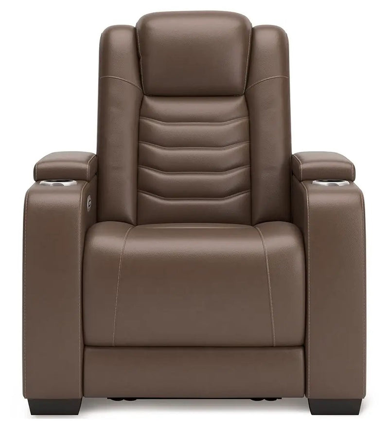 High Impact - Power Recliner / Adj Headrest - Tobacco by Unique Piece Furniture