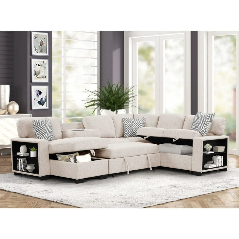 Cairo - Sectional With Pullout Sleeper by HouseOfZazla