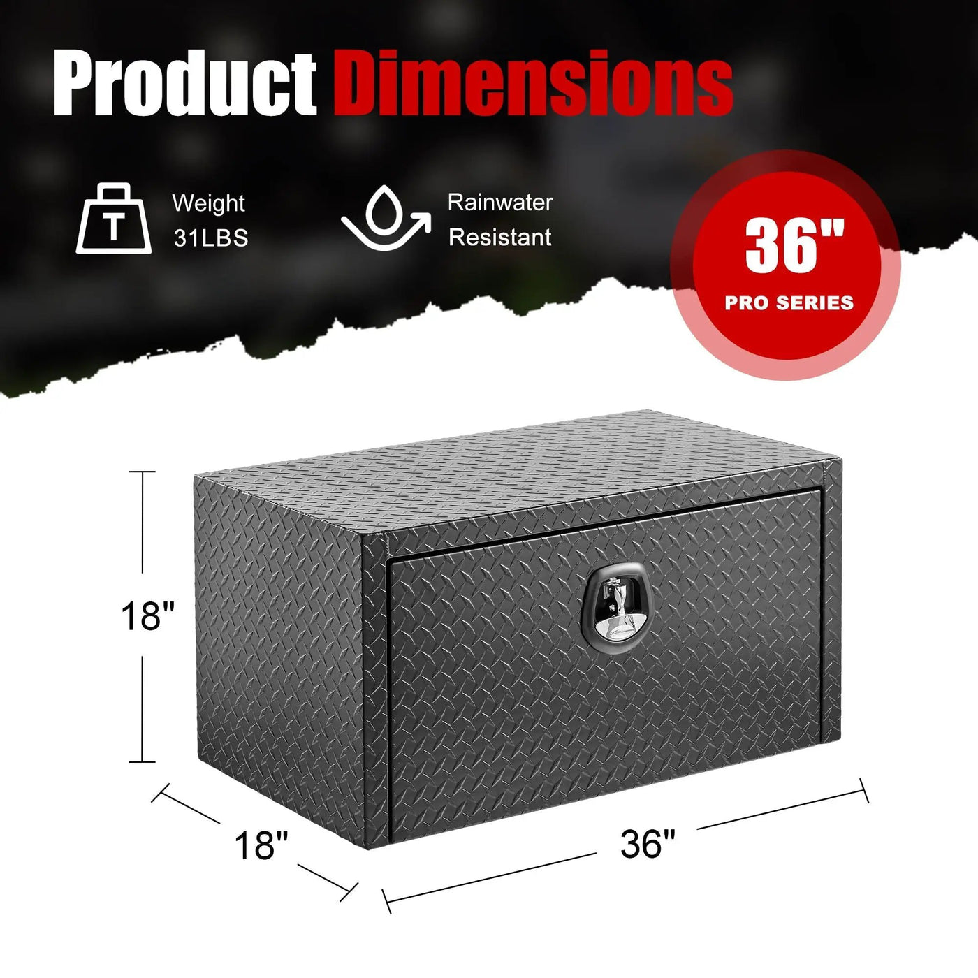 Pro Series Underbody Truck Tool Box Waterproof Storage Chest by HouseOfZazla