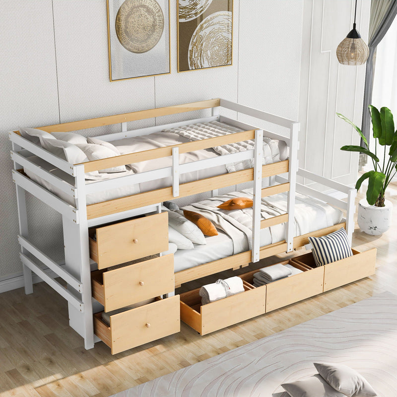 Loft Bunk Bed With Drawers And Ladder by Unique Piece Furniture