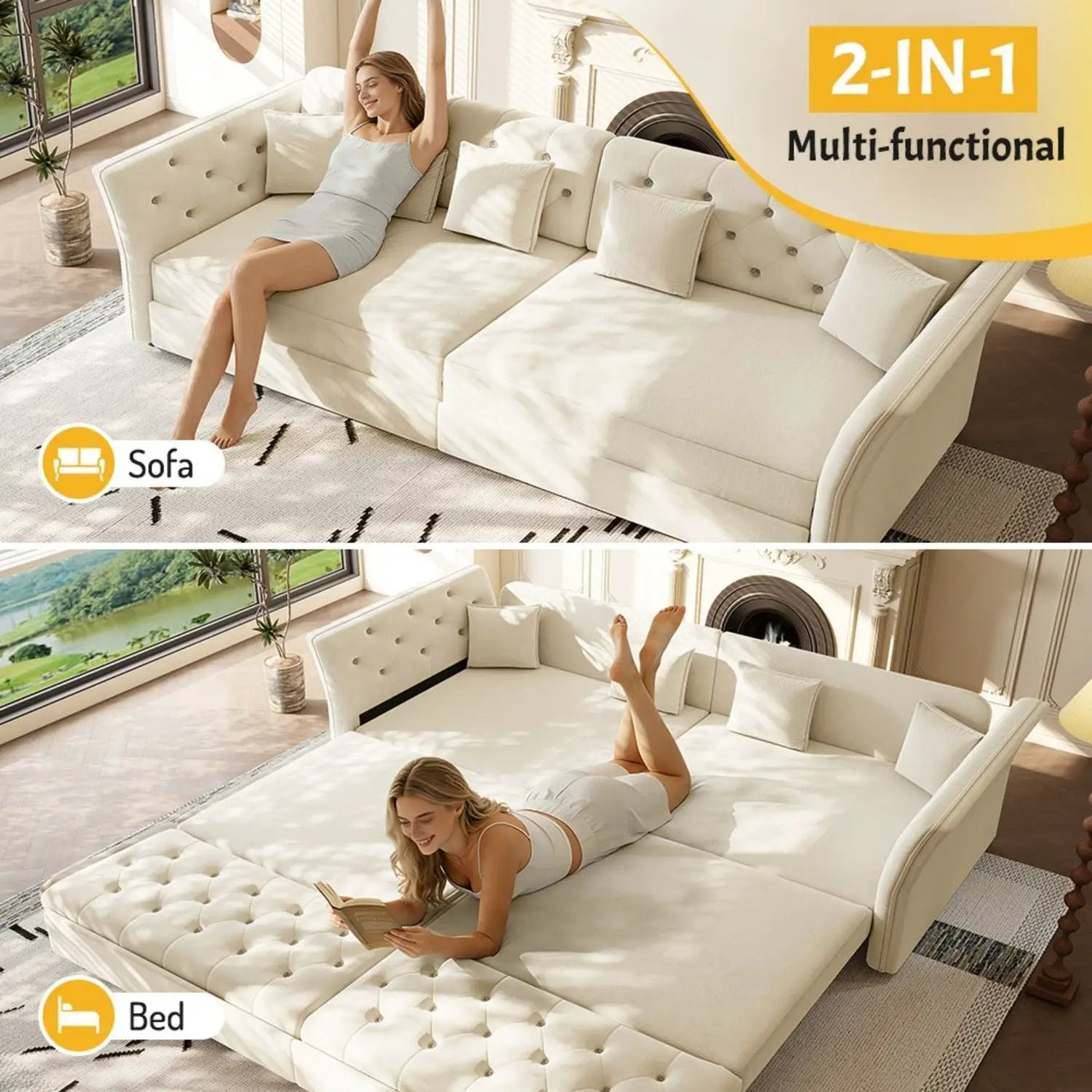 Oversize Pull Out Sofa Bed For Living Room by HouseOfZazla