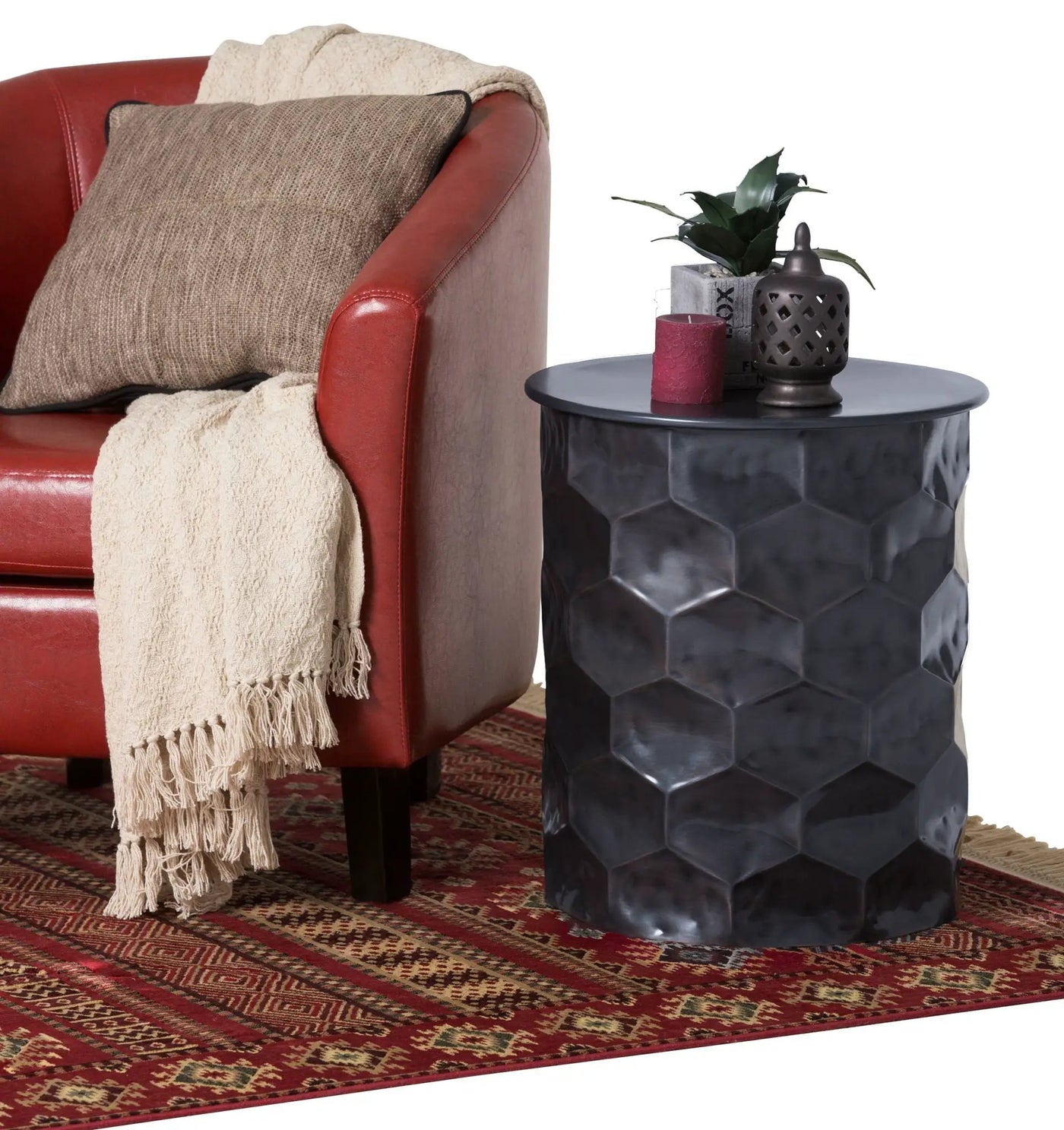 Whitney - Handcrafted Metal Storage Table by HouseOfZazla