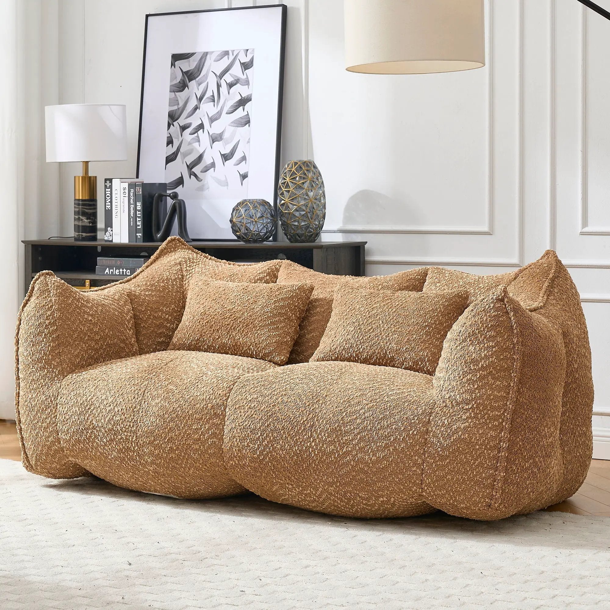 Comfortable Dual Beanbag Chair With High Resilience Foam Core For 2 People by HouseOfZazla