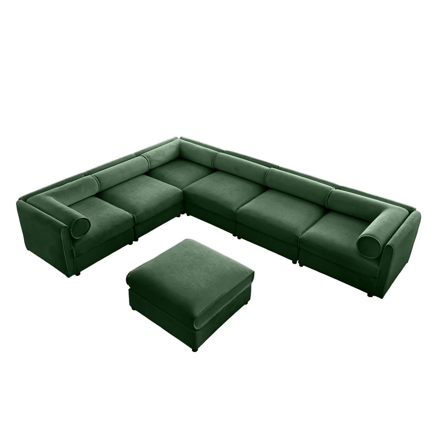 Contemporary Elegant Sofa With Storage And Ottoman by Unique Piece Furniture