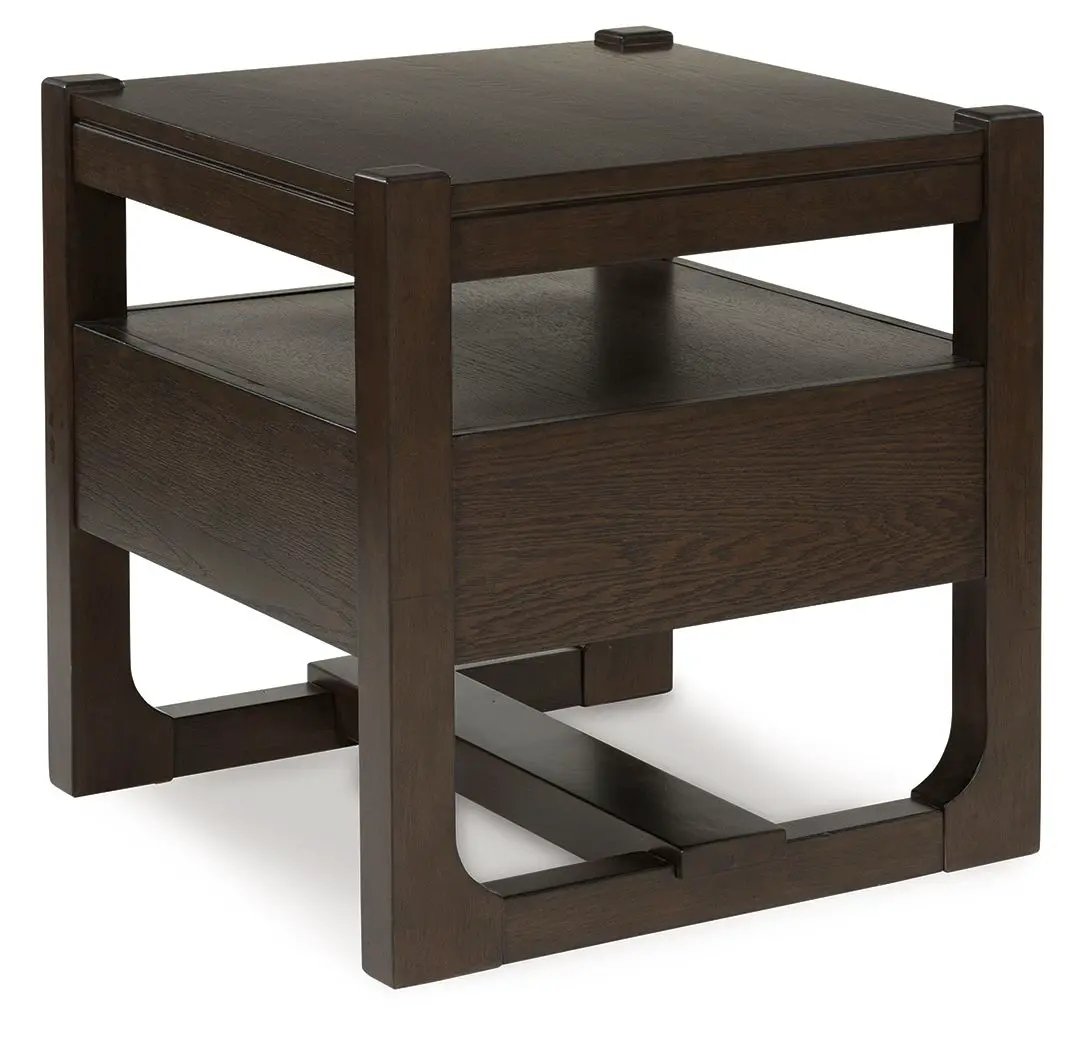 Breckington - Square End Table - Dark Brown by Unique Piece Furniture