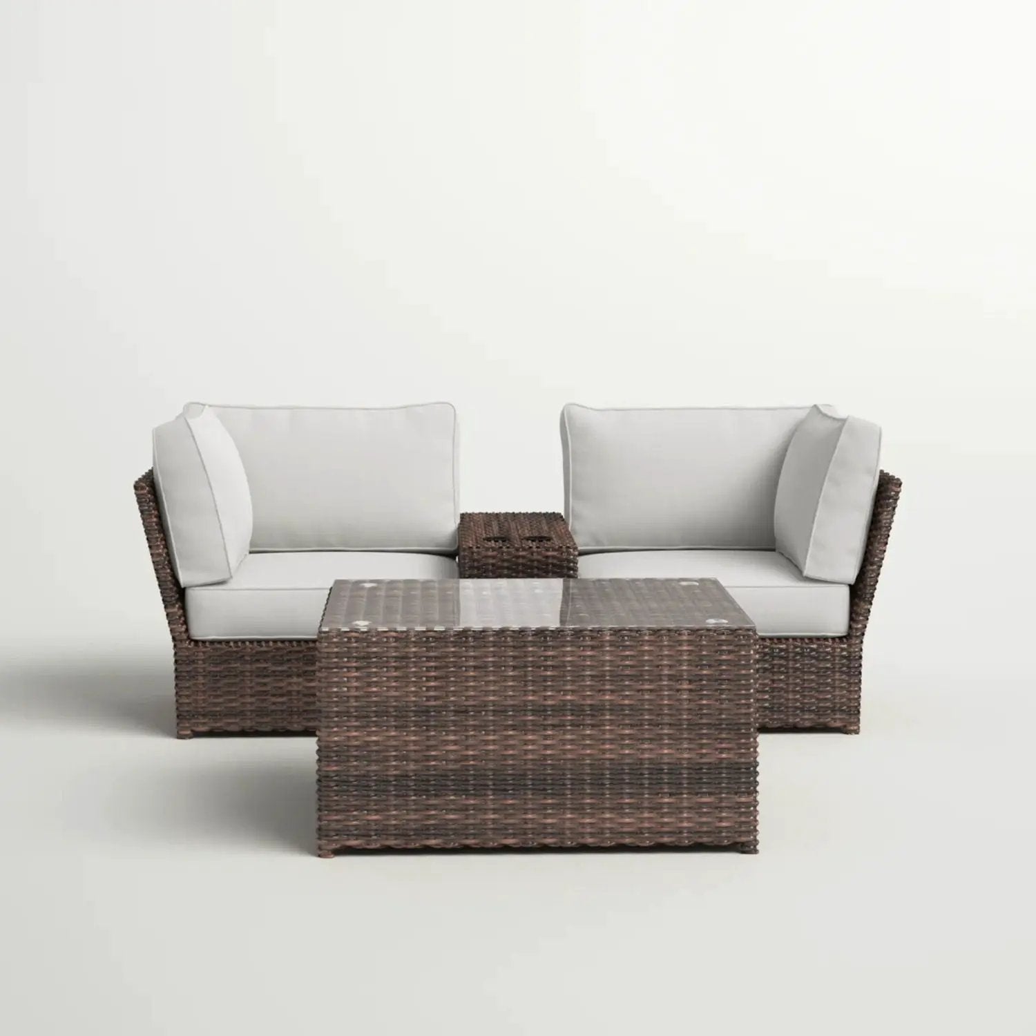 Comfortable Modern Patio Rattan Sectional Set With Cushions by HouseOfZazla