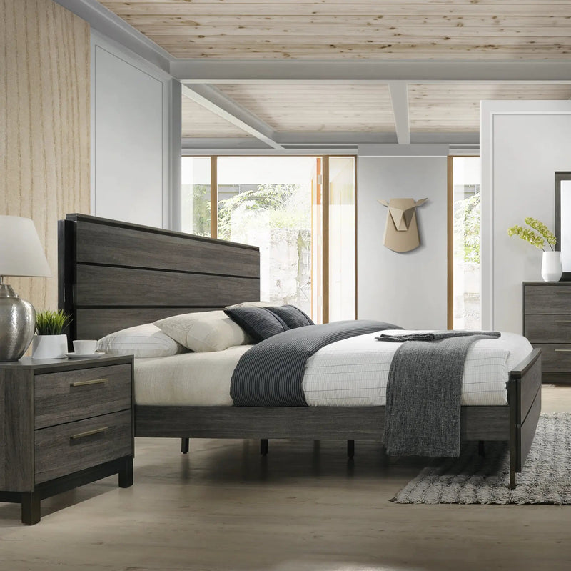 Ioana Contemporary Wood Panel Bed by HouseOfZazla