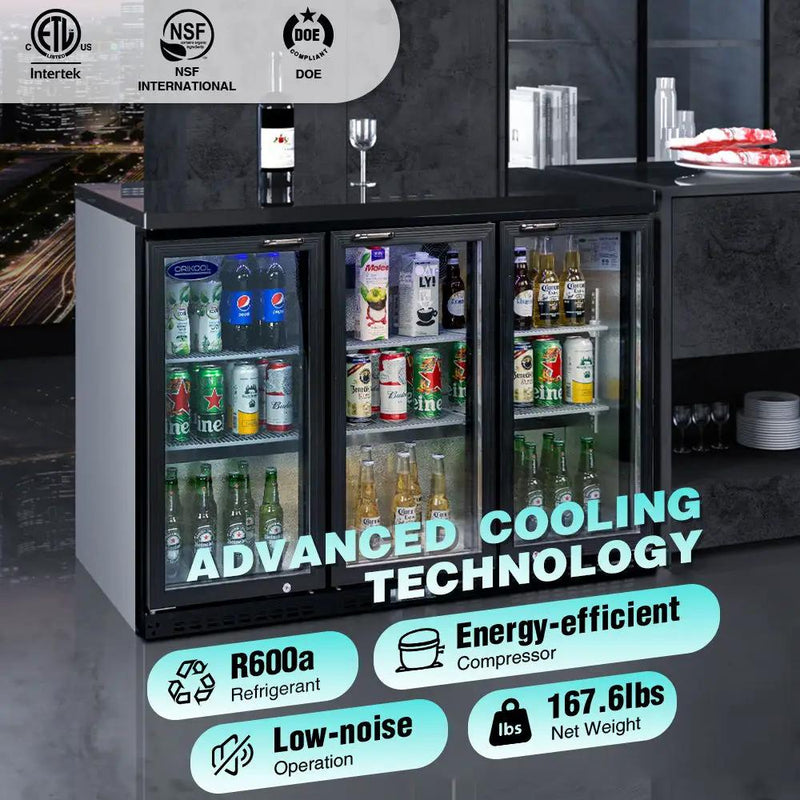 Beverage Refrigerators Glass Door Back Bar, Cooler, Commercial Beer Wine And Drink Fridge by HouseOfZazla