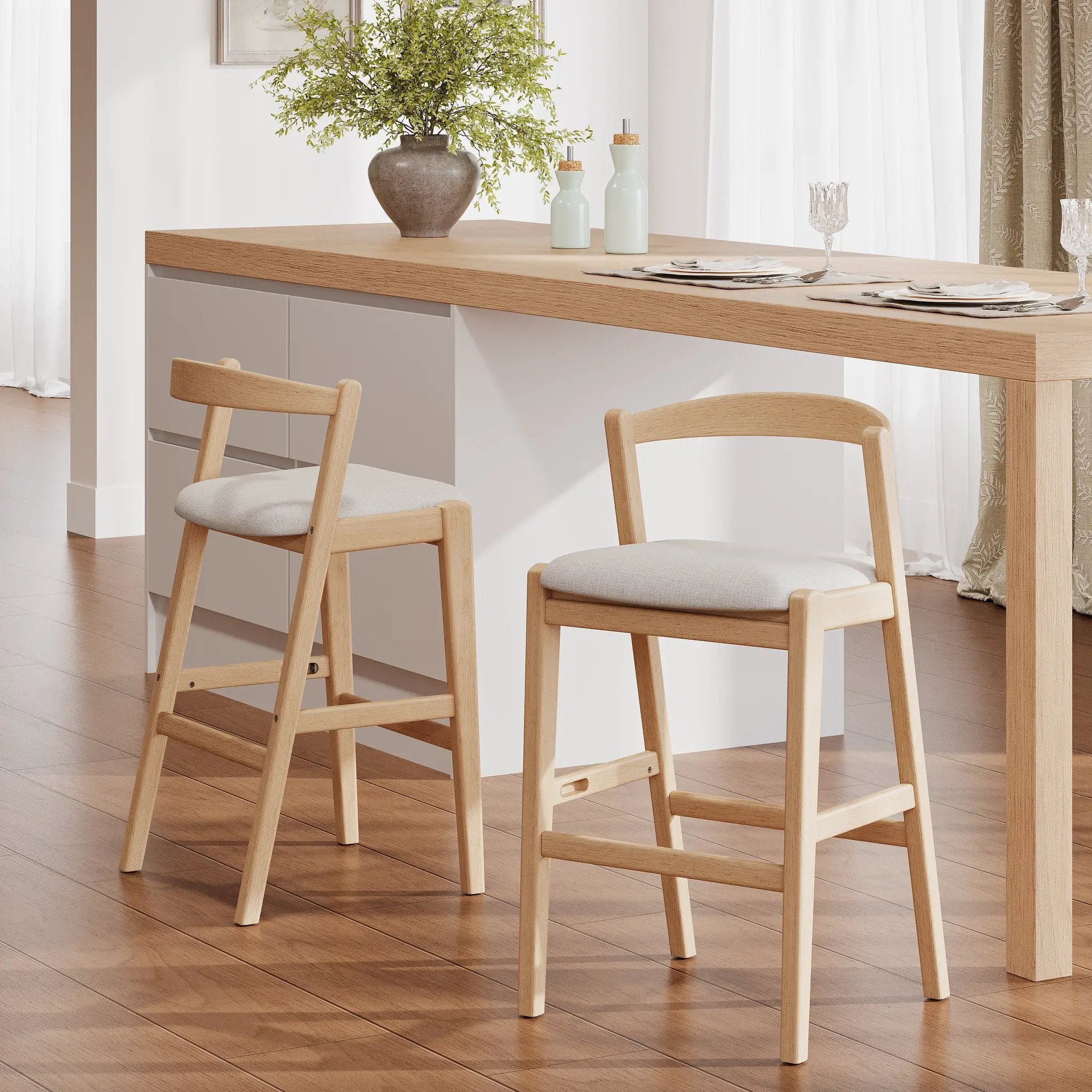 Balmain Indoor Rubberwood Barstool by HouseOfZazla