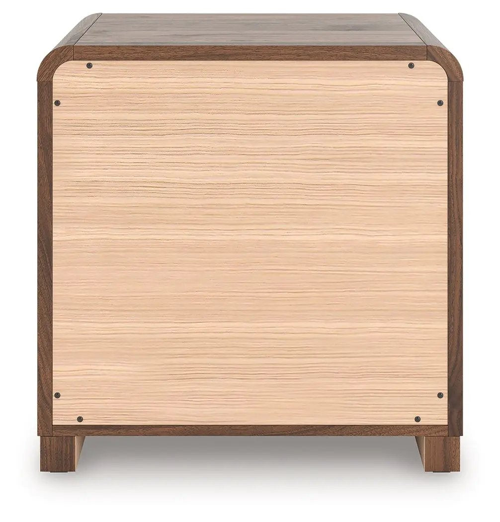 Fortlorn - Two Drawer Night Stand - Walnut Brown by Unique Piece Furniture