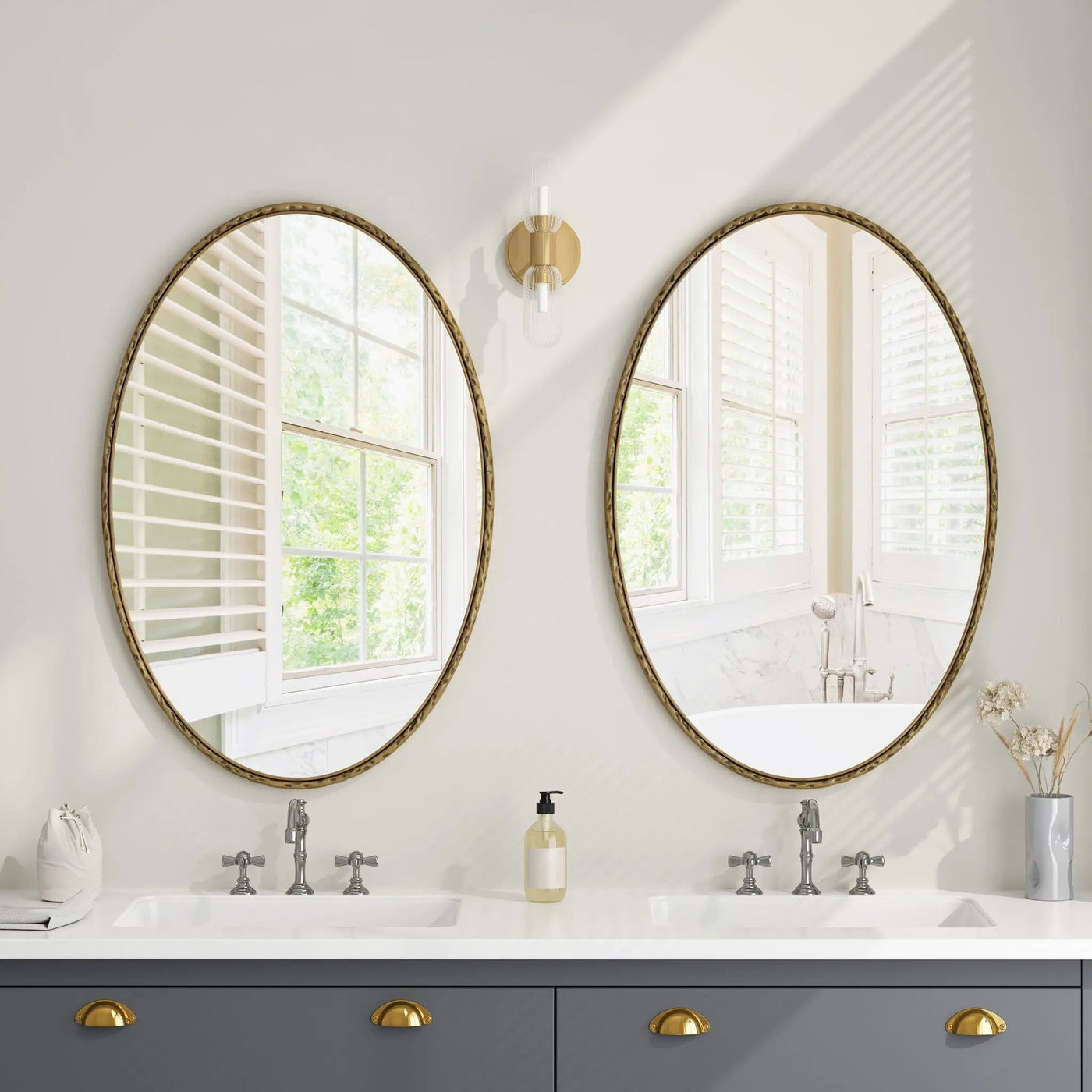 Art Oval Retro Mirror, Wall Hanging by Unique Piece Furniture